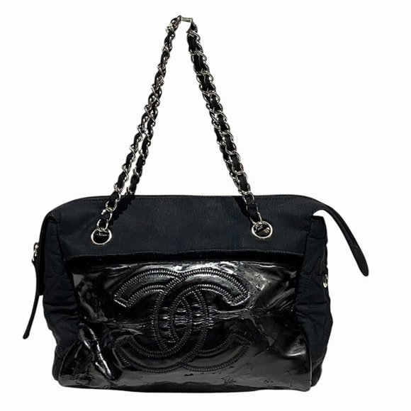 Chanel Coco Mark Black Chain Shoulder Bag for Women - Picture 1 of 9